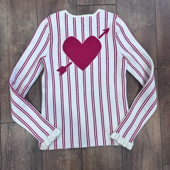 The Upside Alpine Chrissy Knit Sweater Women's Small Red Striped Organic Cotton - Picture 6 of 9